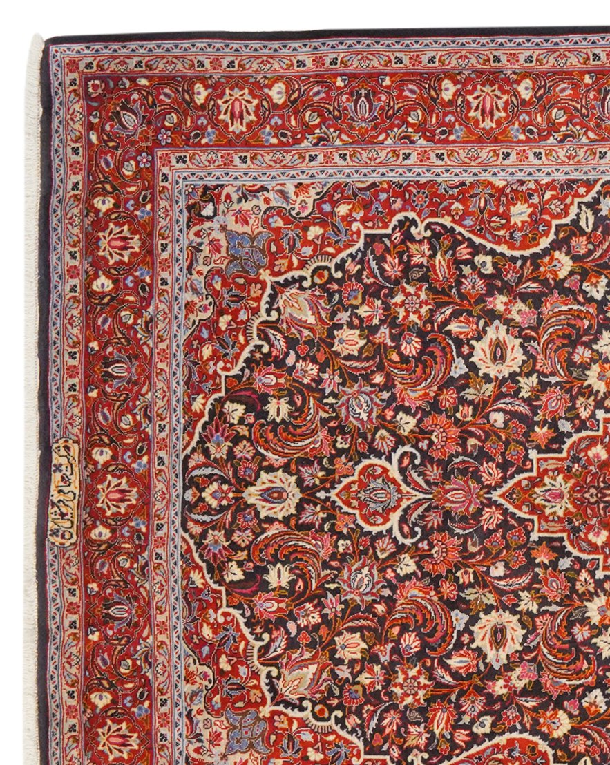 Ghazvin — Hand-knotted, 155x237 cm, Blue, 100% Virgin Wool | View 3