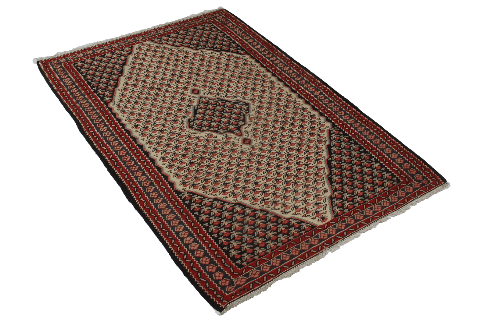 Kelim Bidjar — Handmade, 109x157 cm, Beige, 100% Virgin Wool | View 4