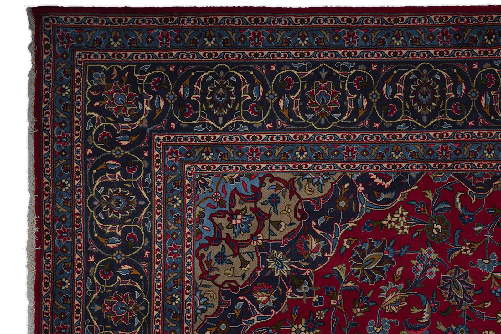 Kashmar — Handgefertigt, 289x200 cm, Blau, 100% Virgin Wool | View 4