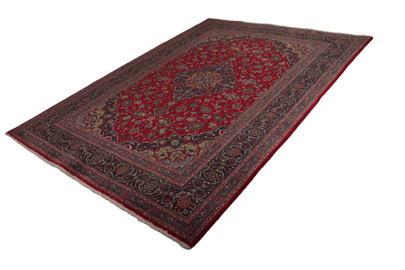Kashmar — Handgefertigt, 289x200 cm, Blau, 100% Virgin Wool | View 6