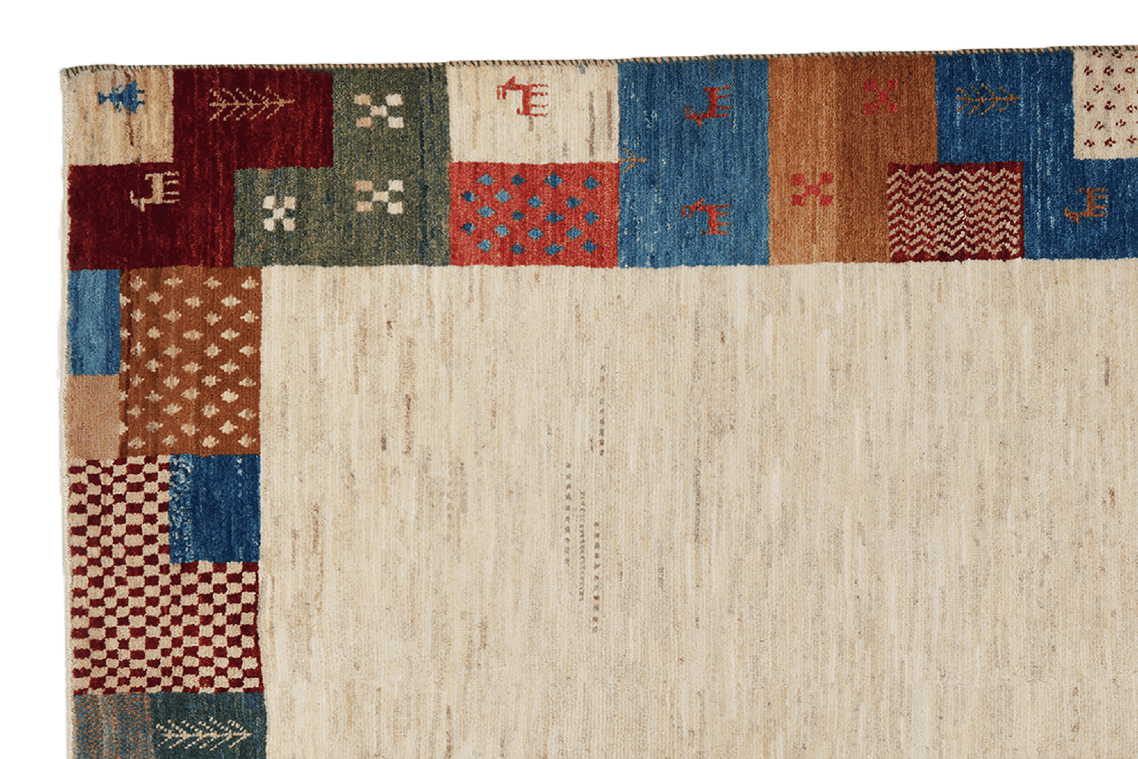 Rizbaf — Hand-knotted, 122x194 cm, Beige, 100% Virgin Wool | View 3