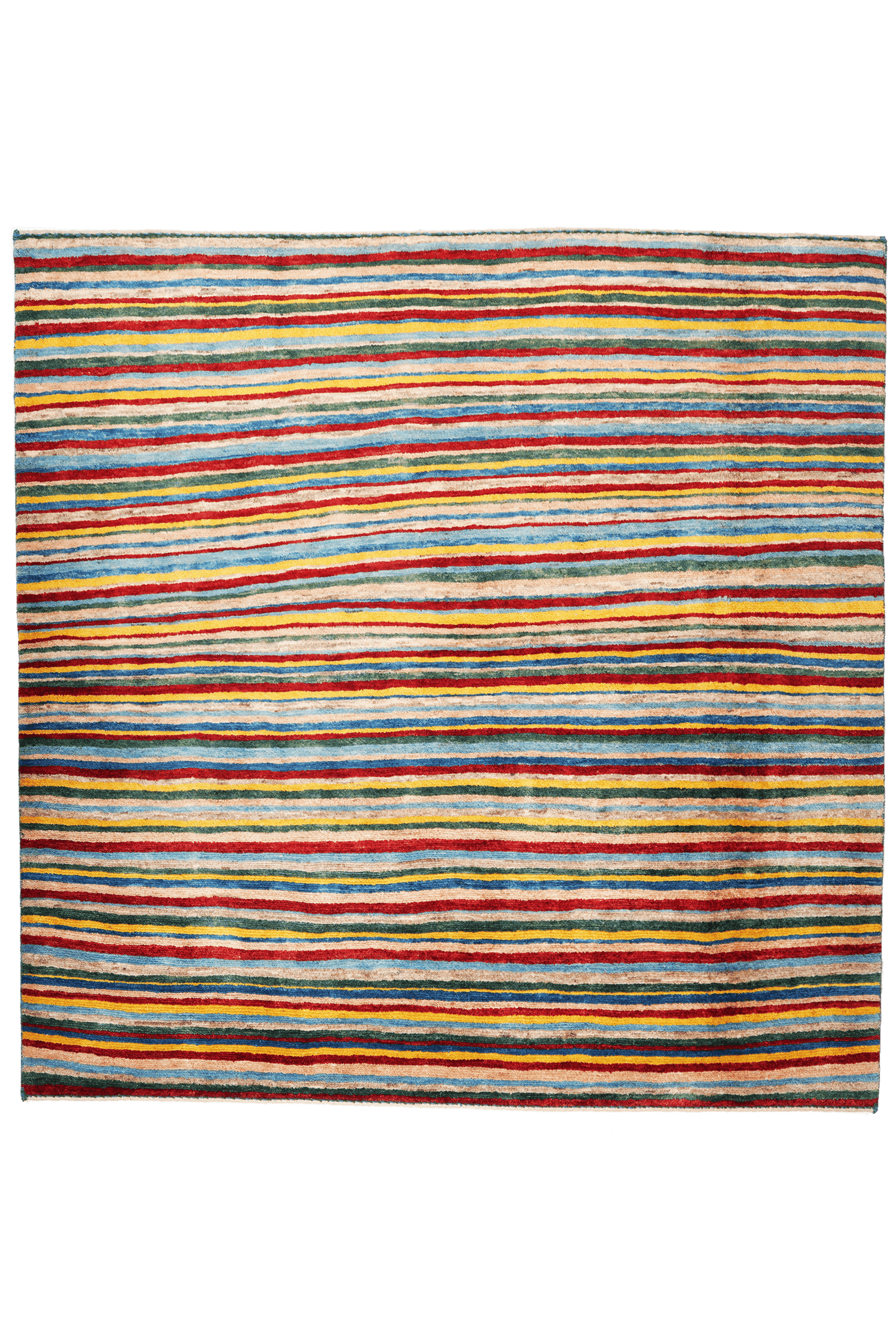 Rizbaf — Hand-knotted, 150x150 cm, Multicolor, 100% Virgin Wool | Main view