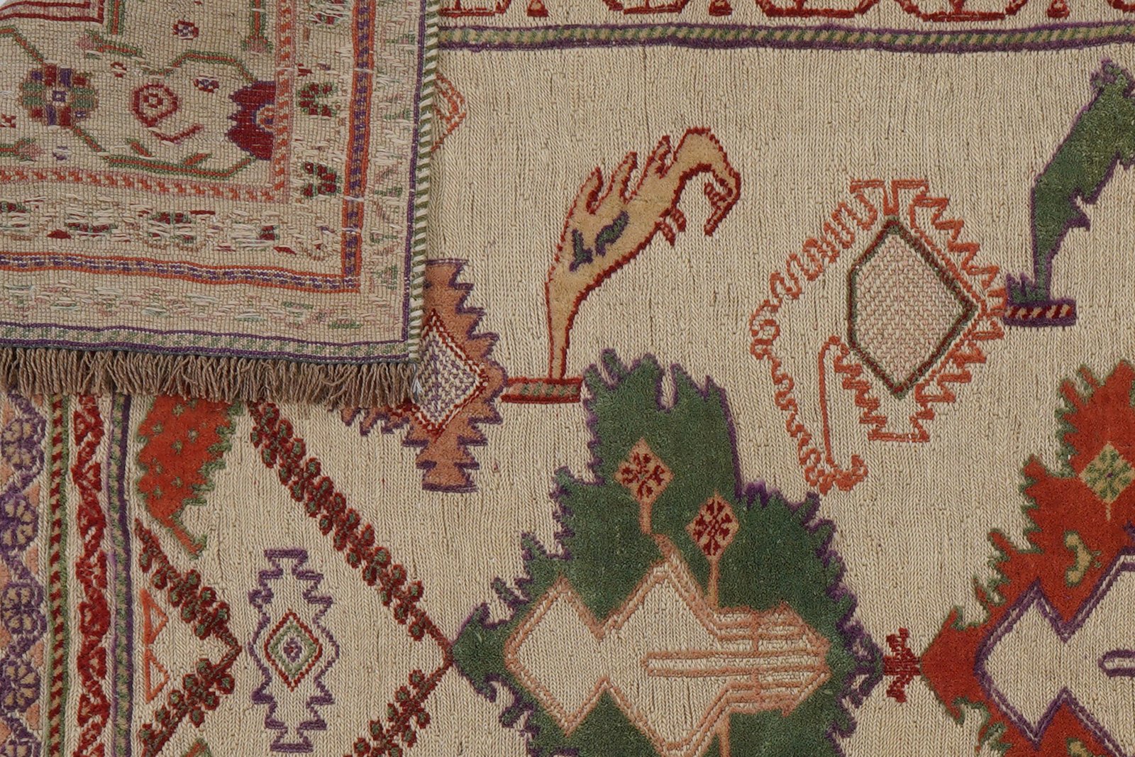 Kelim Belutch — Handmade, 167x178 cm, Beige, 100% Virgin Wool | View 5