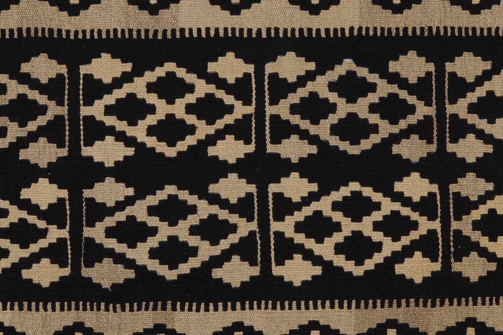 Kelim Gashgai — Handmade, 98x153 cm, Black, 100% Virgin Wool | View 6