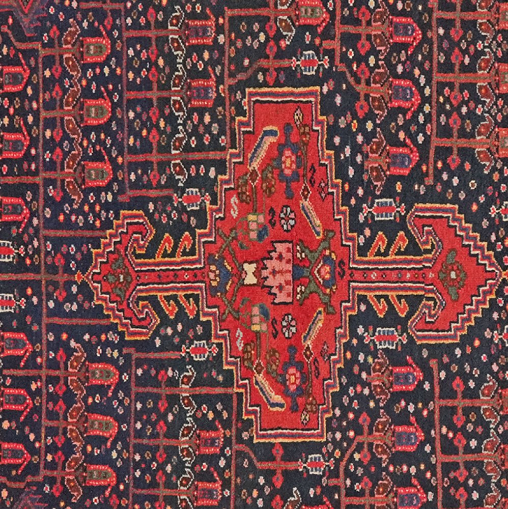 Zagheh — Hand-knotted, 141x213 cm, Blue, 100% Virgin Wool | View 4
