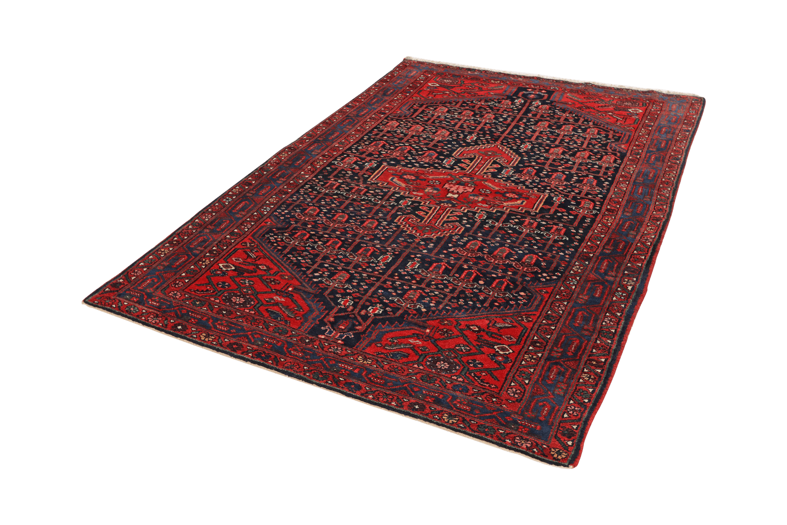 Zagheh — Hand-knotted, 141x213 cm, Blue, 100% Virgin Wool | View 6