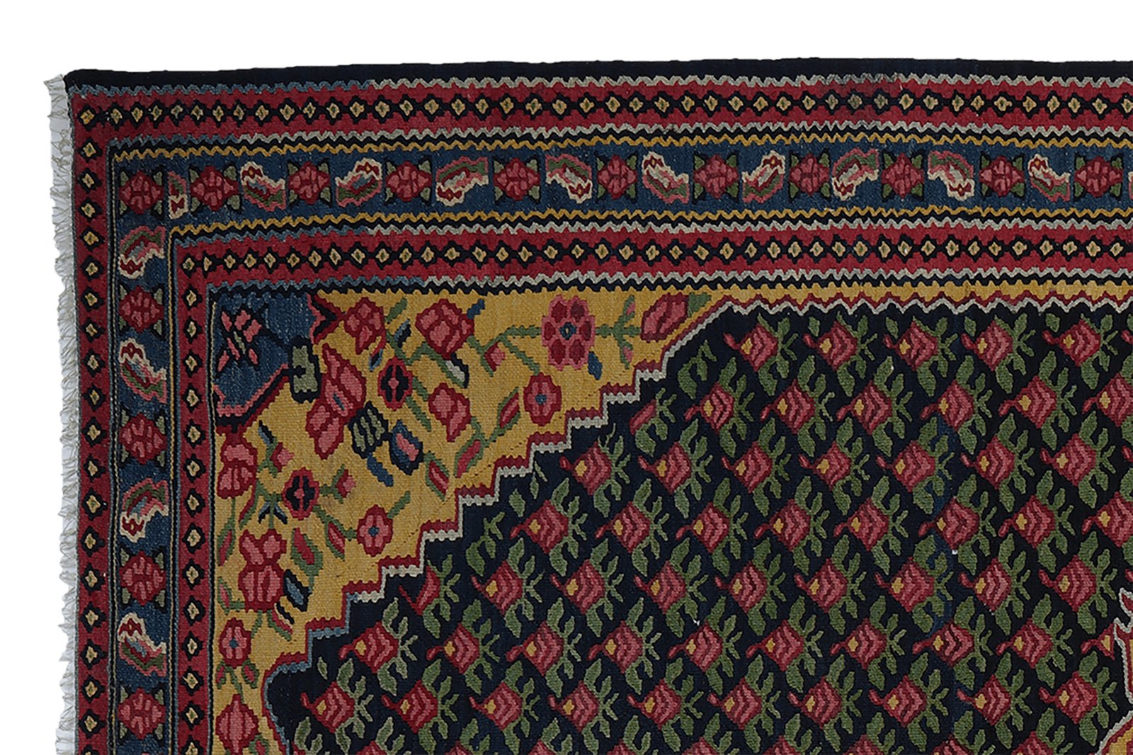Kelim Bidjar — Handmade, 149x217 cm, Blue, 100% Virgin Wool | View 3