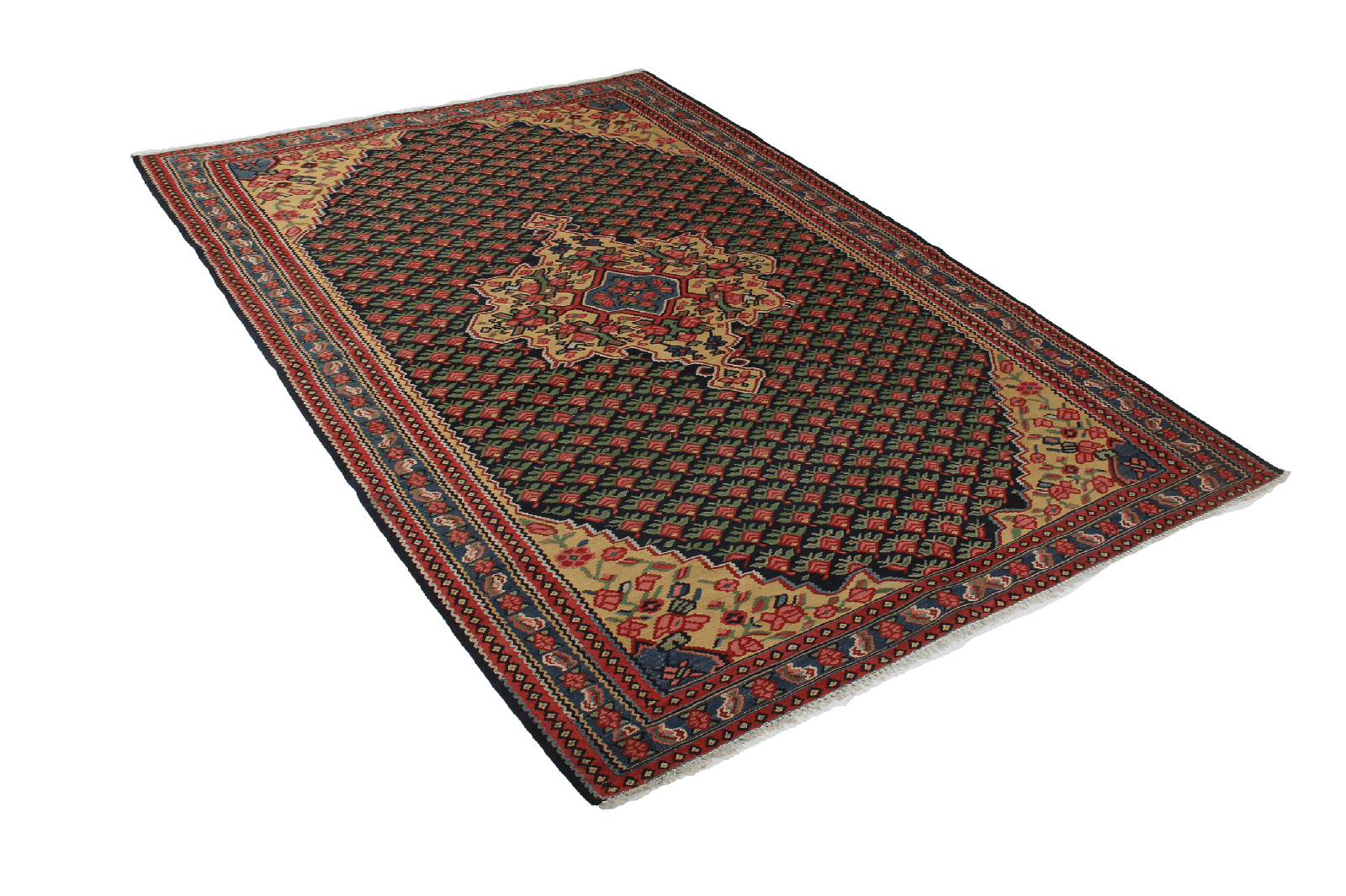 Kelim Bidjar — Handmade, 149x217 cm, Blue, 100% Virgin Wool | View 4