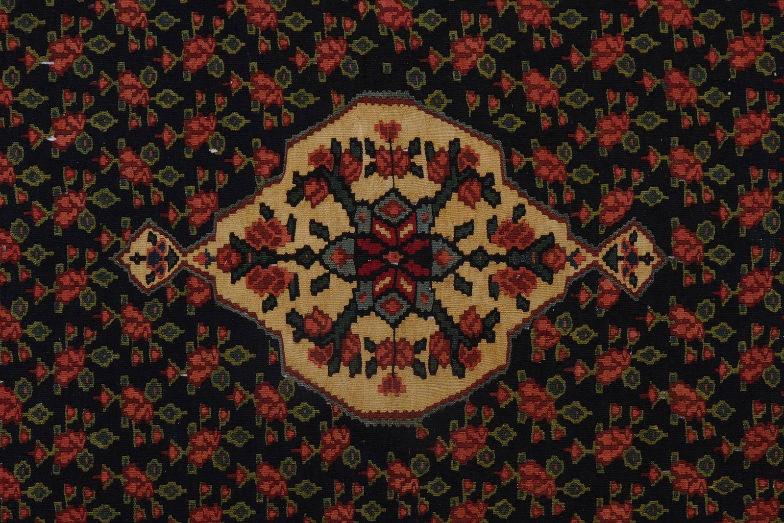 Kelim Bidjar — Handmade, 122x187 cm, Black, 100% Virgin Wool | View 7