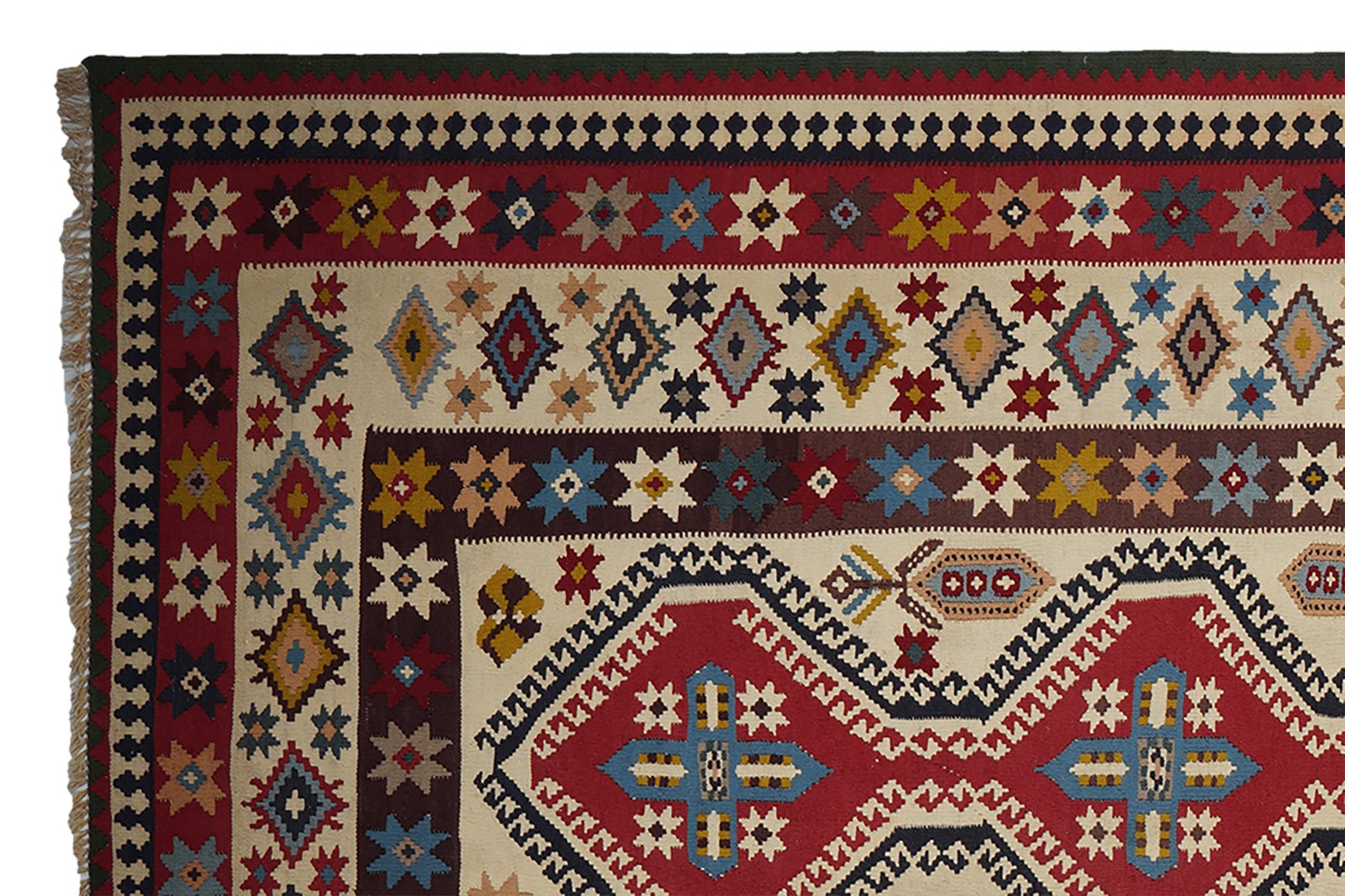 Kelim Gashgai Old — Handmade, 157x297 cm, Brown, 100% Virgin Wool | View 3