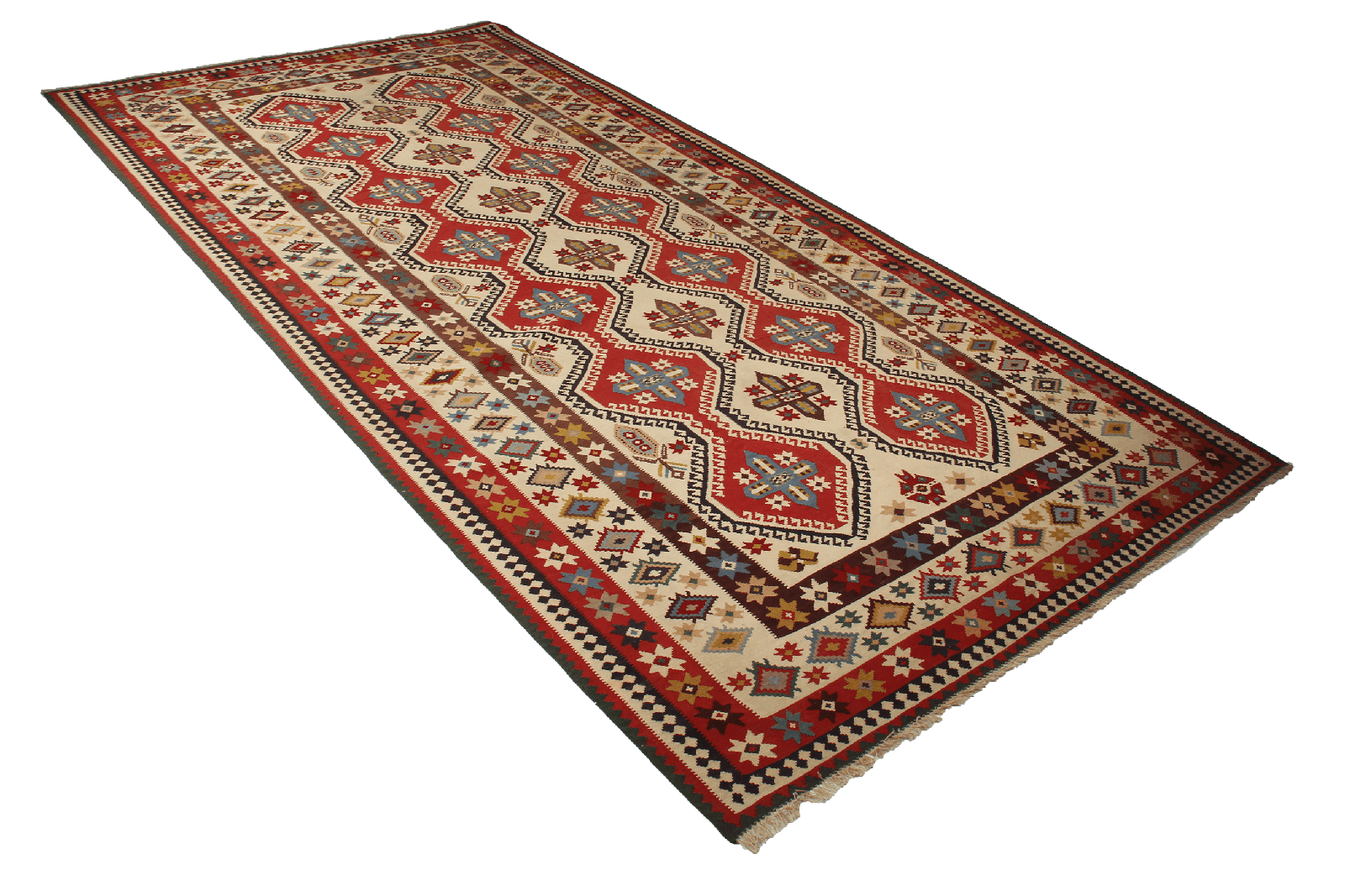 Kelim Gashgai Old — Handmade, 157x297 cm, Brown, 100% Virgin Wool | View 4