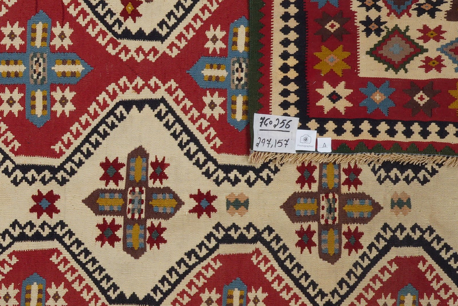 Kelim Gashgai Old — Handmade, 157x297 cm, Brown, 100% Virgin Wool | View 5