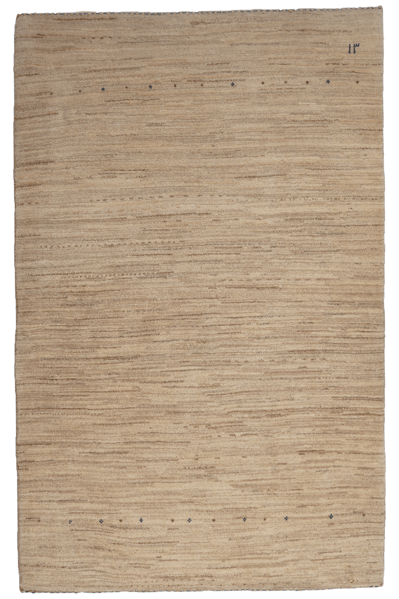 Gabbeh Sonnat — Hand-knotted, 110x172 cm, Beige, 100% Virgin Wool | Main view