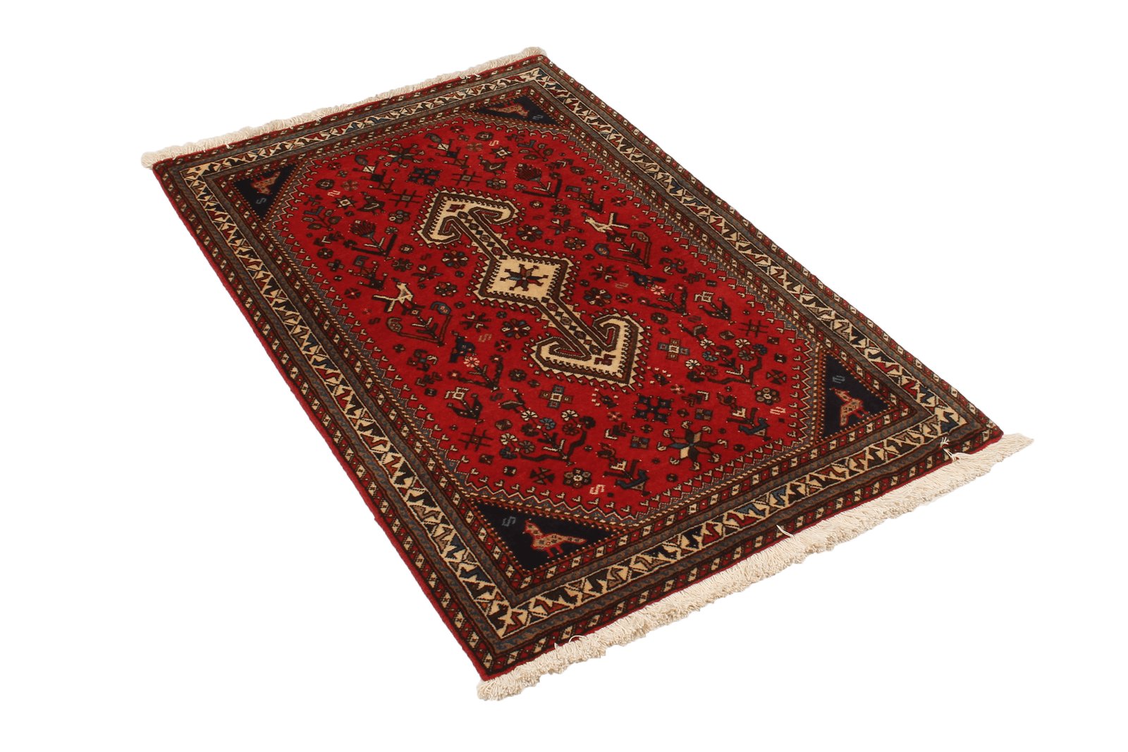 Nasrabad — Hand-knotted, 80x130 cm, Red, 100% Virgin Wool | View 4