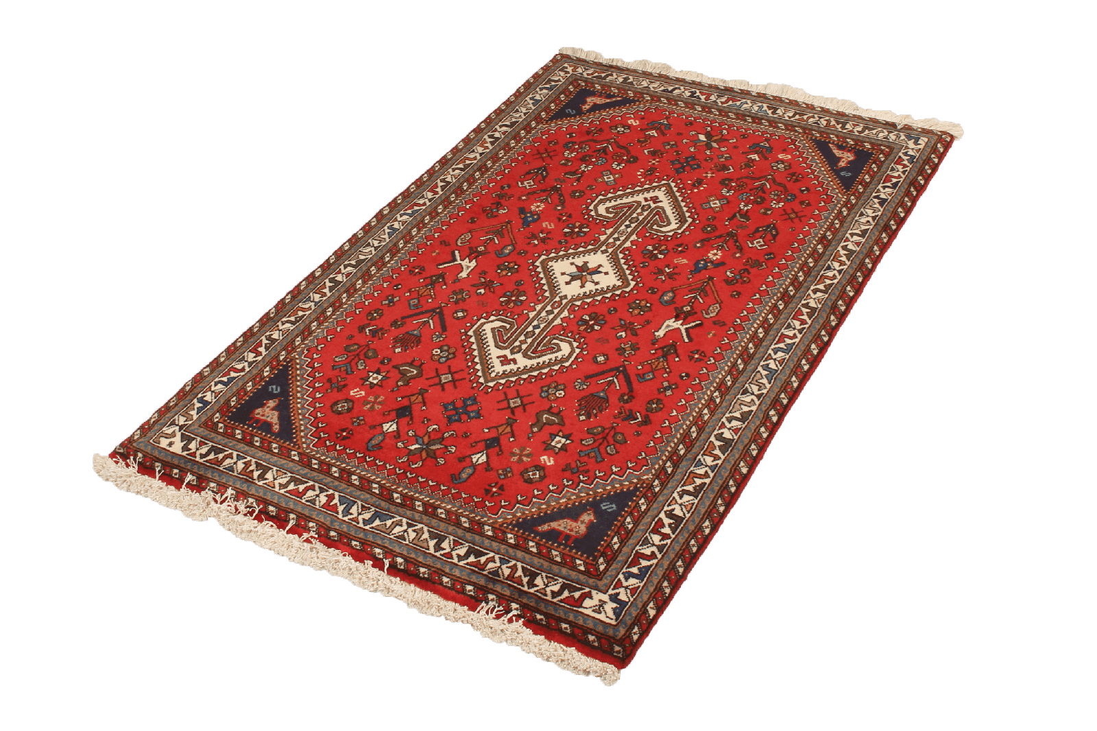 Nasrabad — Hand-knotted, 80x130 cm, Red, 100% Virgin Wool | View 5