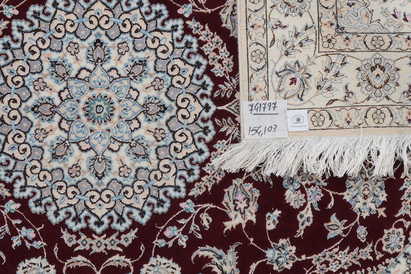 Nain 6La — Handgefertigt, 154x103 cm, Beige, 100% Virgin Wool | View 7