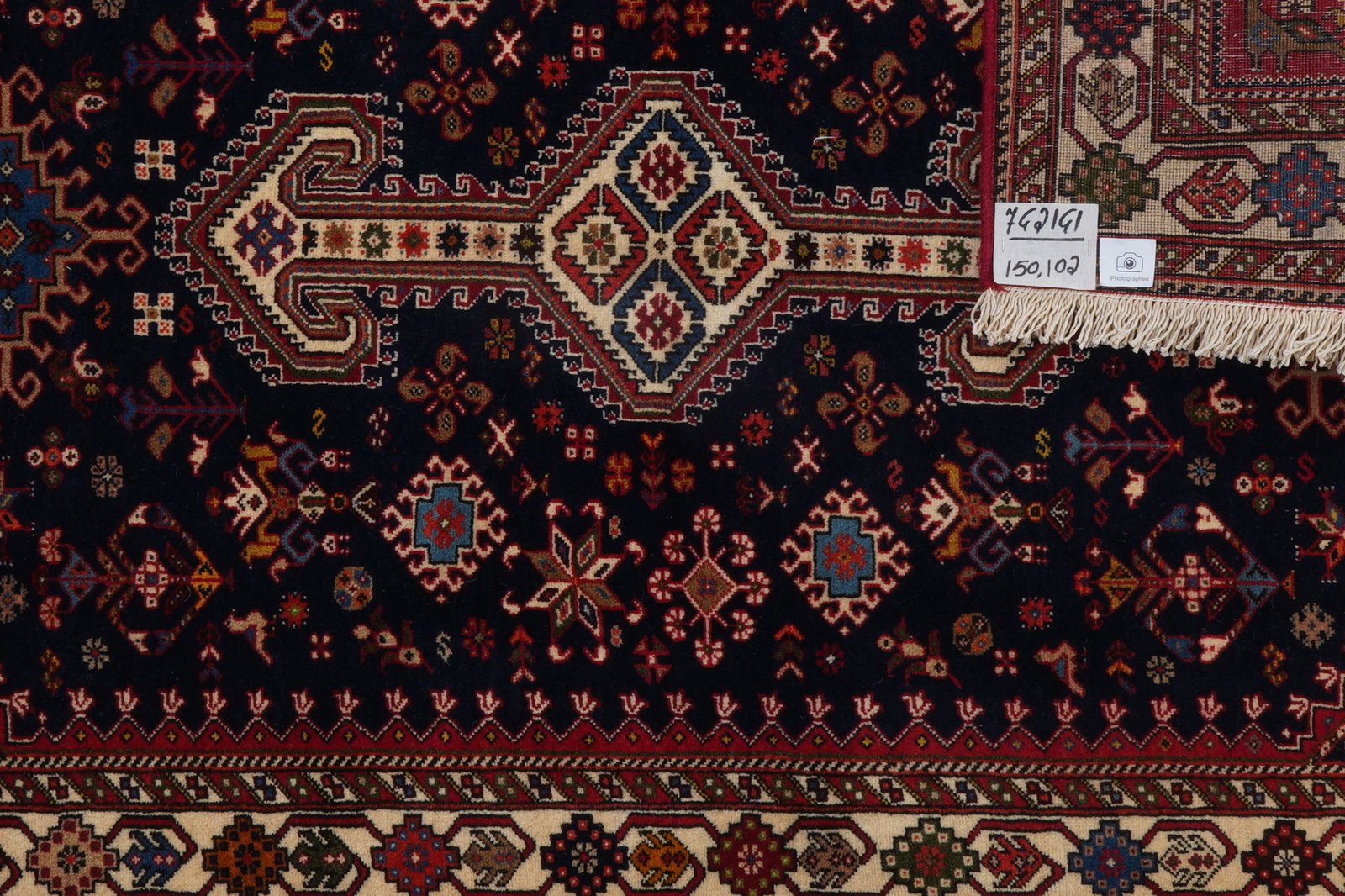 Nasrabad — Hand-knotted, 102x150 cm, Blue, 100% Virgin Wool | View 6