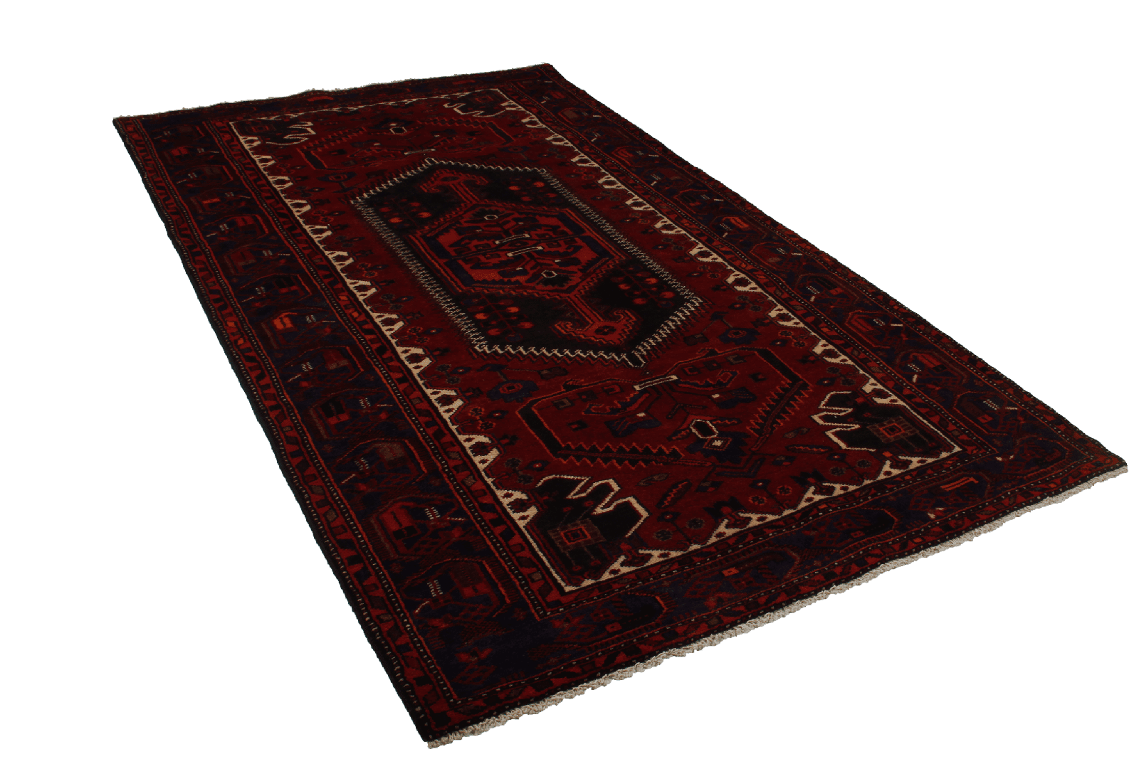 Khamseh — Hand-knotted, 144x255 cm, Red, 100% Virgin Wool | View 4
