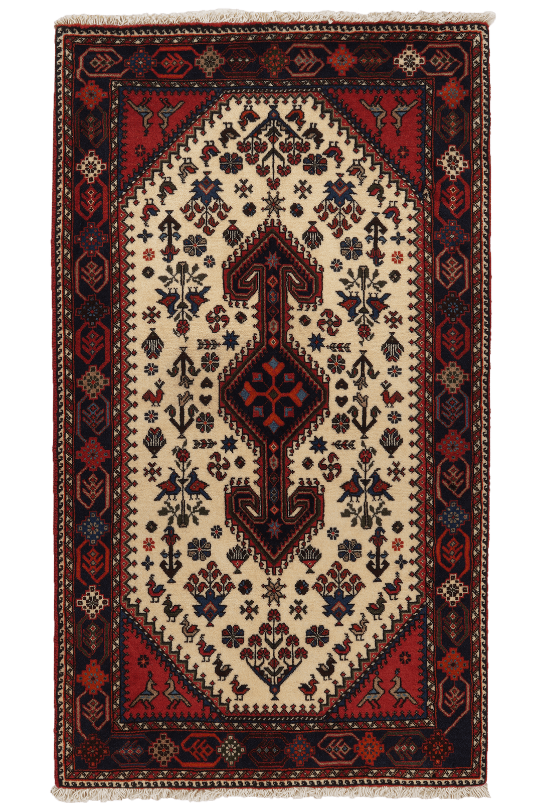 Nasrabad — Hand-knotted, 81x142 cm, Beige, 100% Virgin Wool | Main view