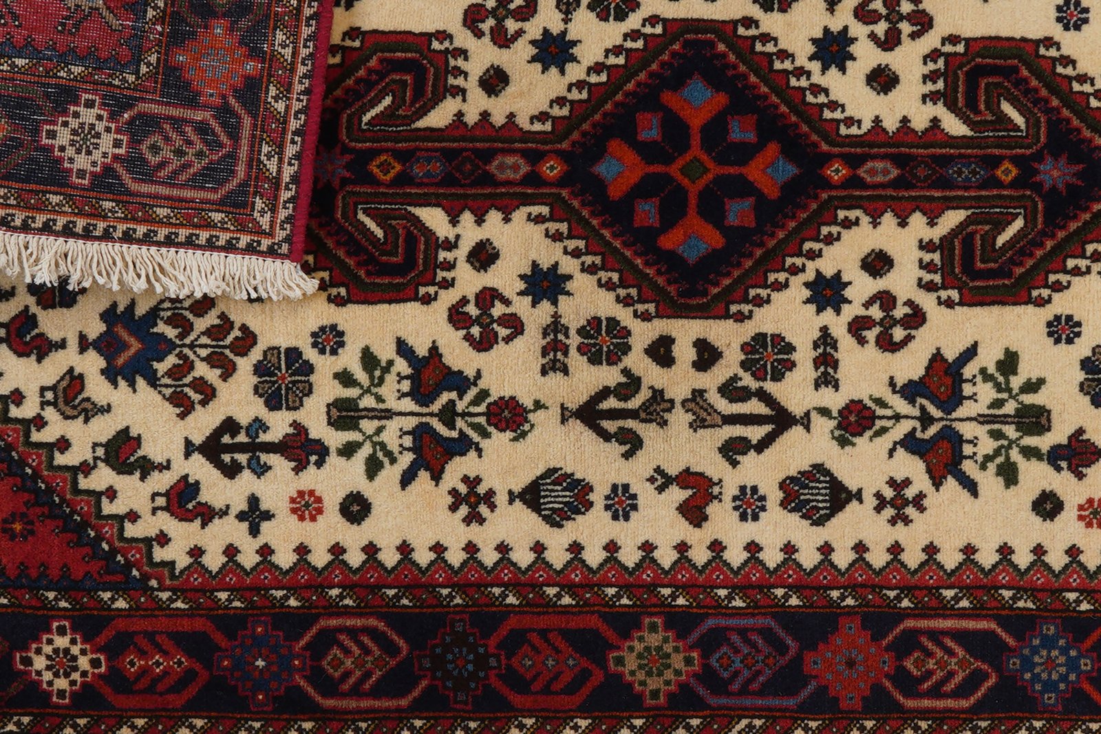 Nasrabad — Hand-knotted, 81x142 cm, Beige, 100% Virgin Wool | View 7