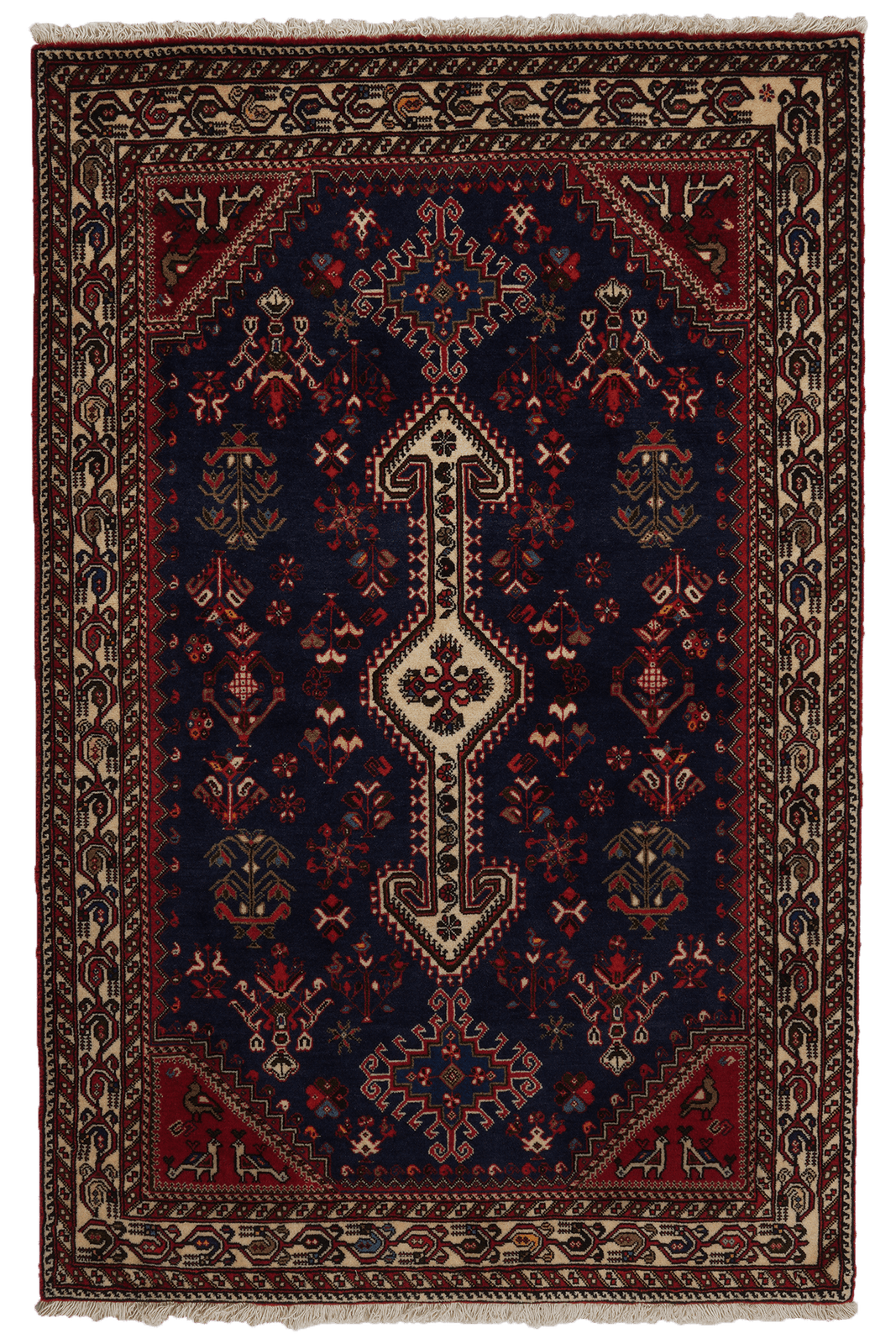Nasrabad — Hand-knotted, 101x155 cm, Blue, 100% Virgin Wool | Main view