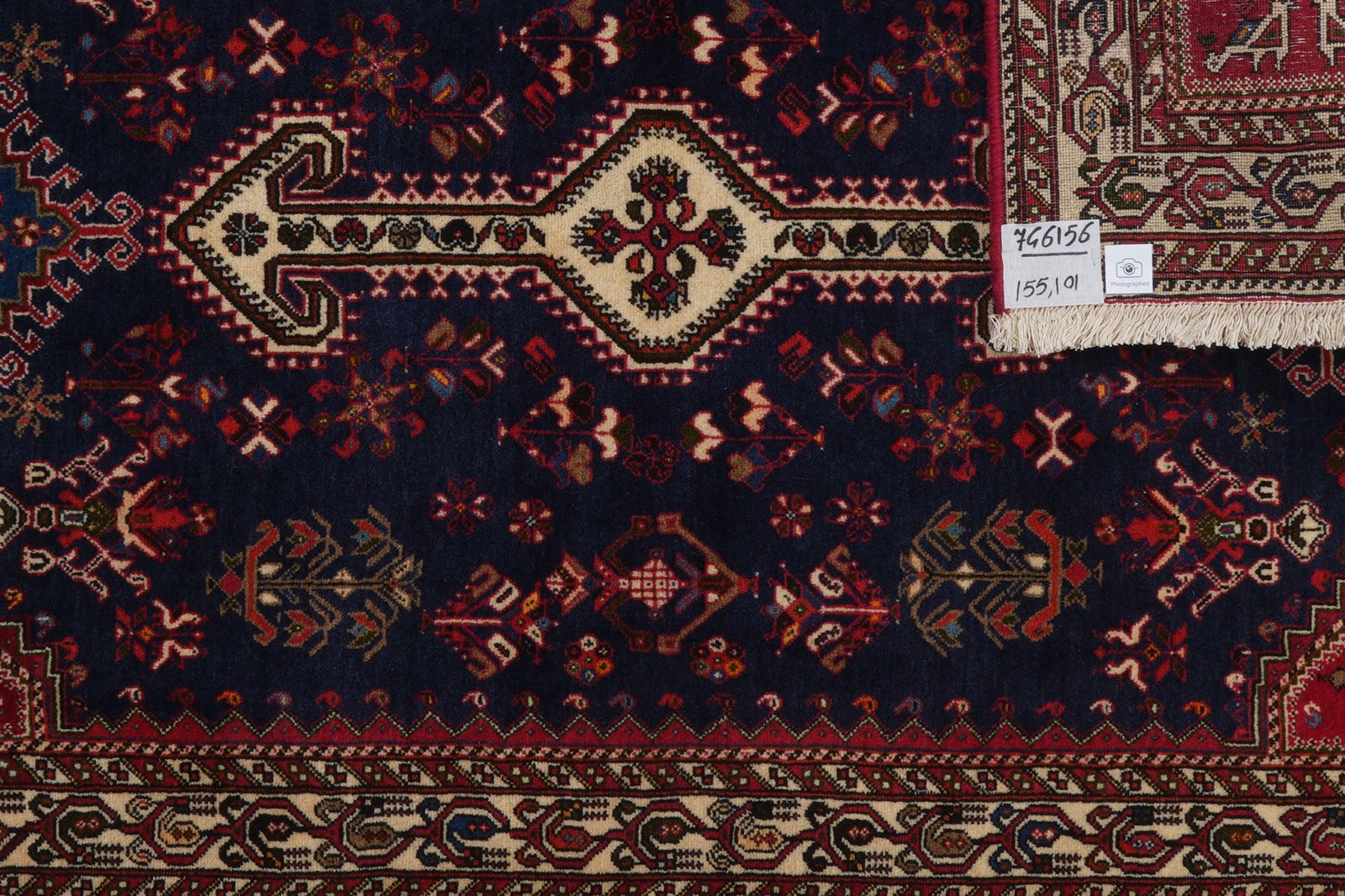 Nasrabad — Hand-knotted, 101x155 cm, Blue, 100% Virgin Wool | View 6