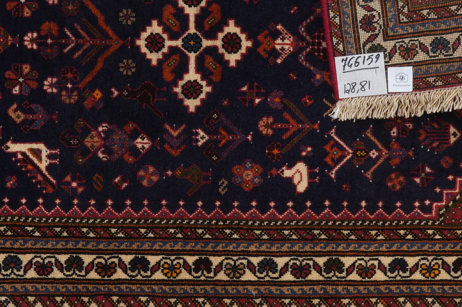 Nasrabad — Hand-knotted, 81x128 cm, Blue, 100% Virgin Wool | View 6