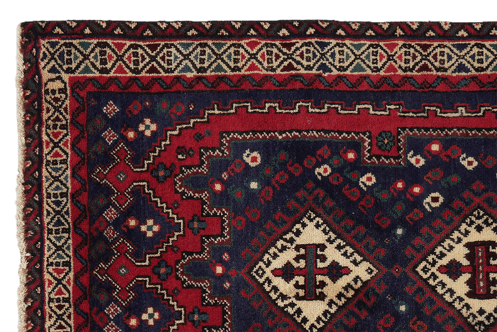Afshar — Hand-knotted, 78x146 cm, Blue, 100% Virgin Wool | View 3