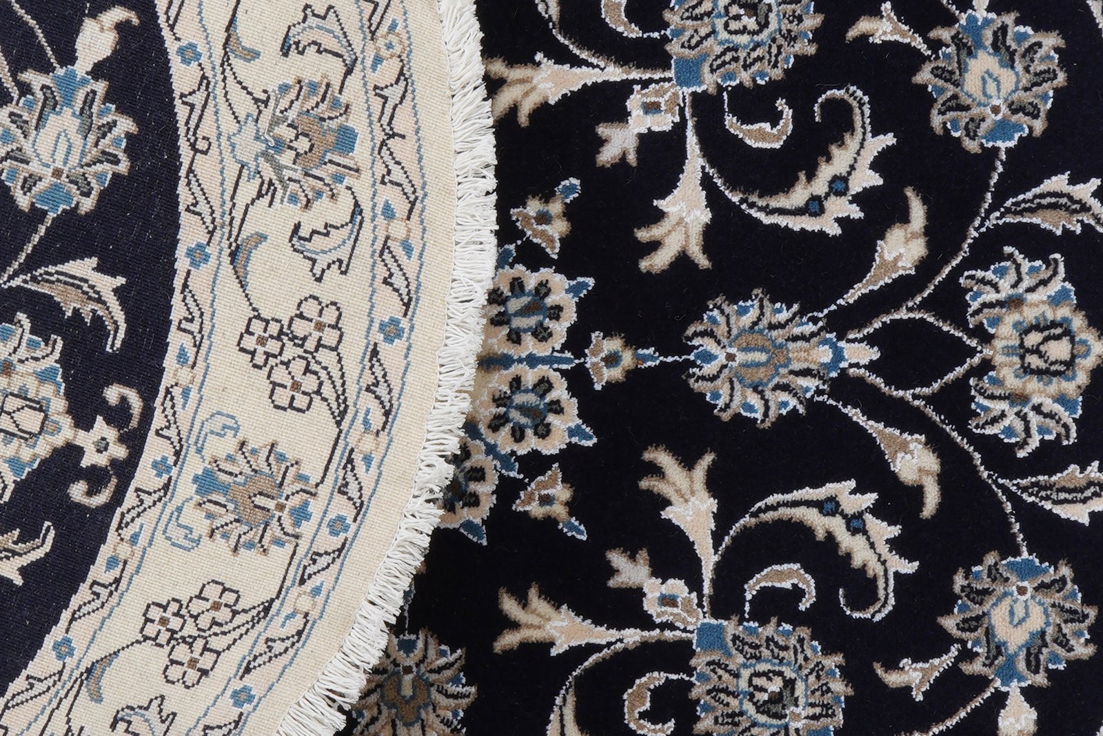 Nain — Hand-knotted, 142x142 cm, Blue, 100% Virgin Wool | View 7
