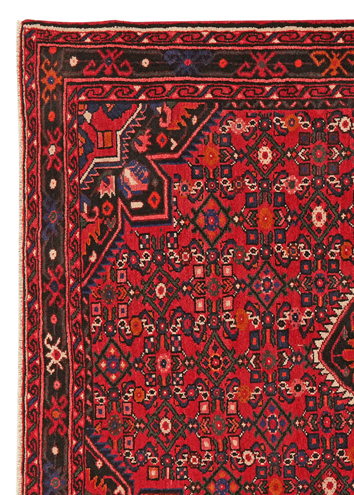 Hosseinabad — Hand-knotted, 169x223 cm, Red, 100% Virgin Wool | View 3
