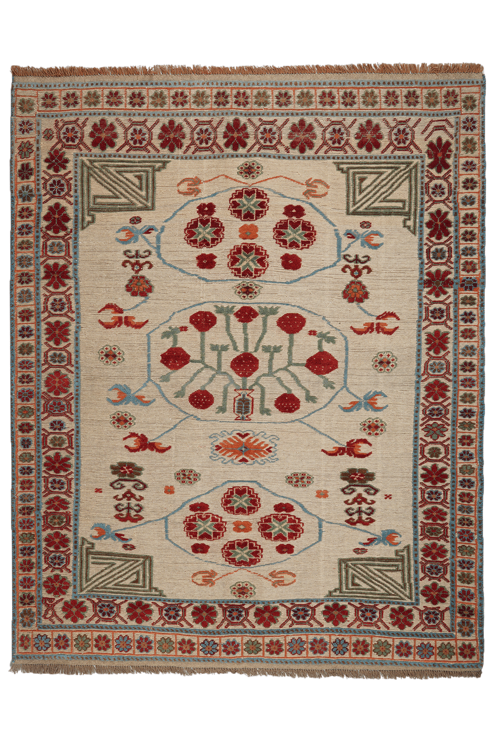 Kelim Belutch — Handgefertigt, 180x143 cm, Bunt, 100% Virgin Wool | Main view