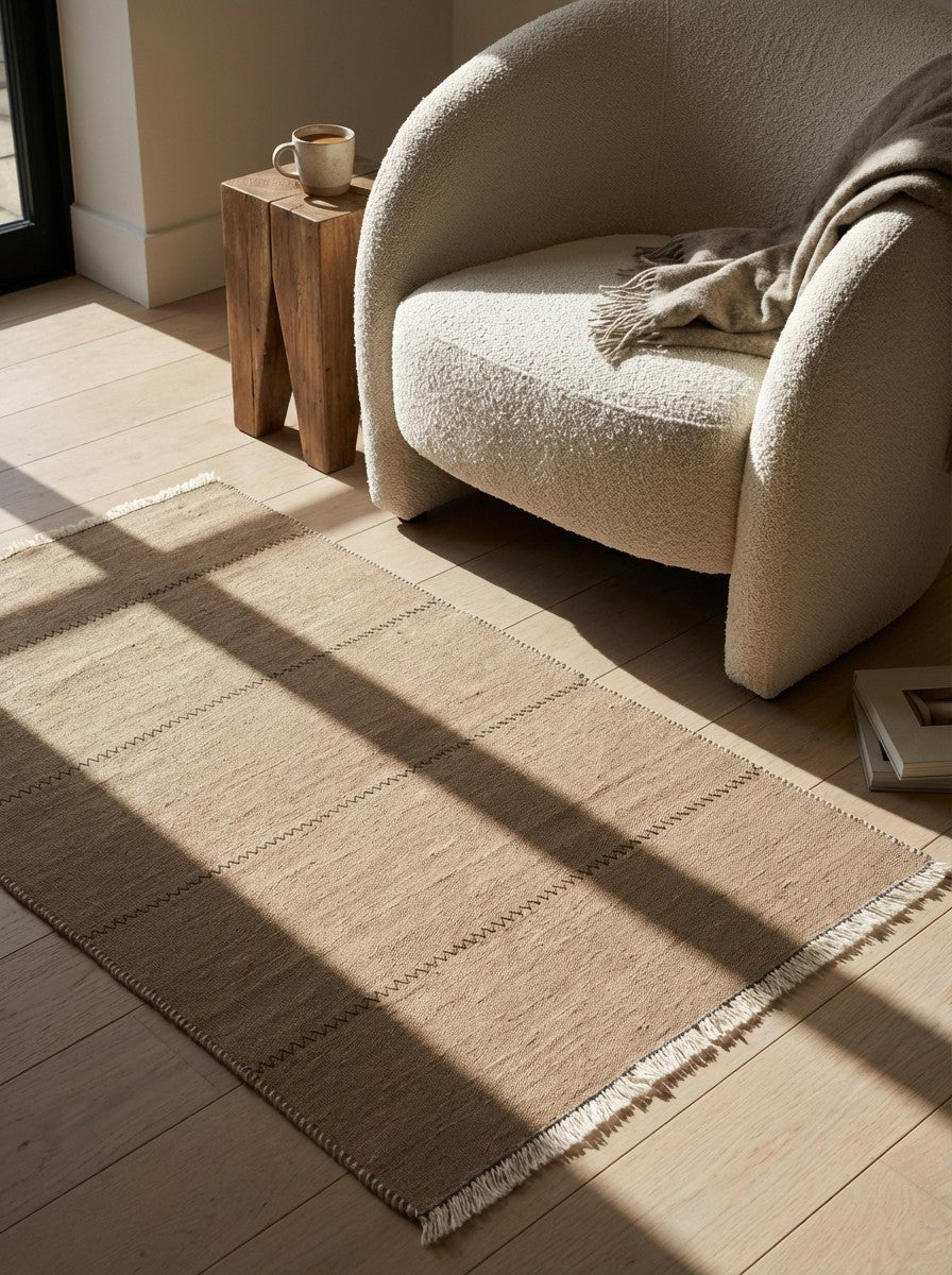 Kelim Afshar — Handmade, 75x103 cm, Grey, 100% Virgin Wool | Detail view