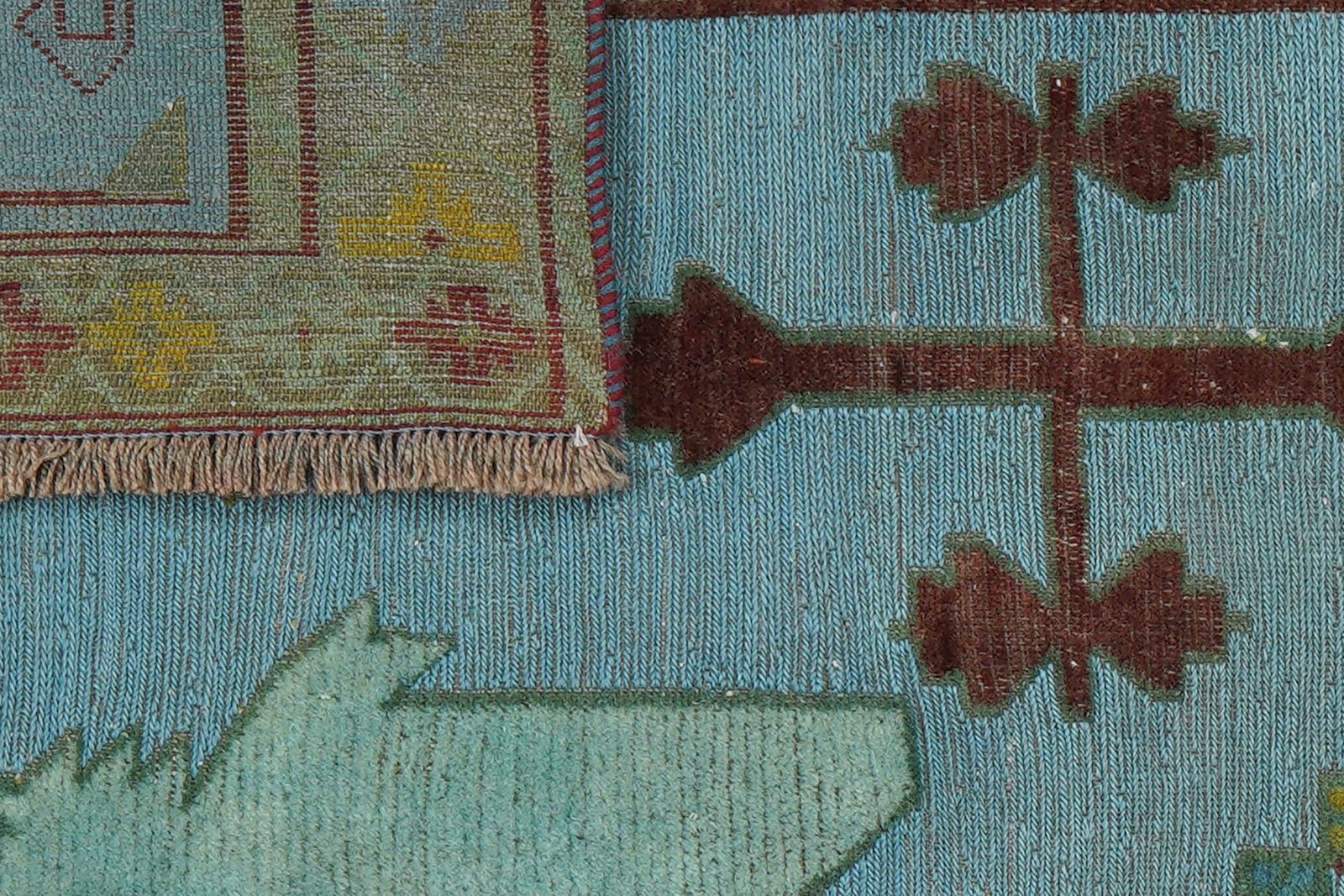 Kelim Belutch — Handmade, 209x245 cm, Blue, 100% Virgin Wool | View 7