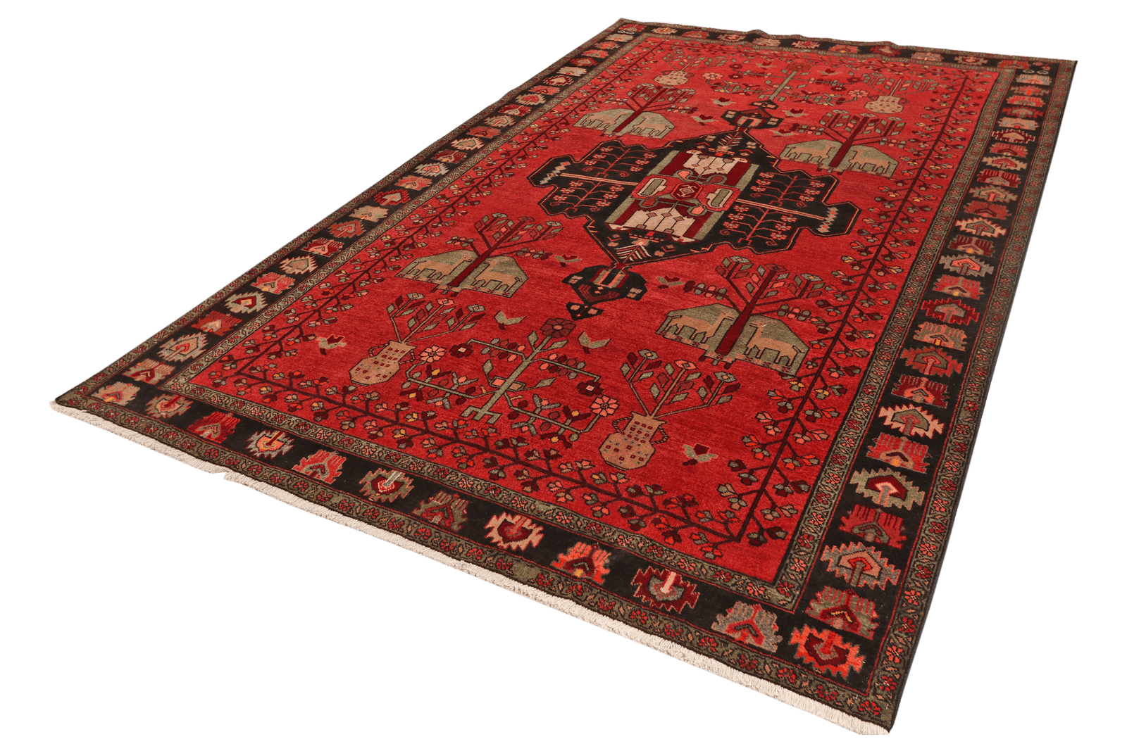 Kordibaf — Hand-knotted, 217x332 cm, Red, 100% Virgin Wool | View 5