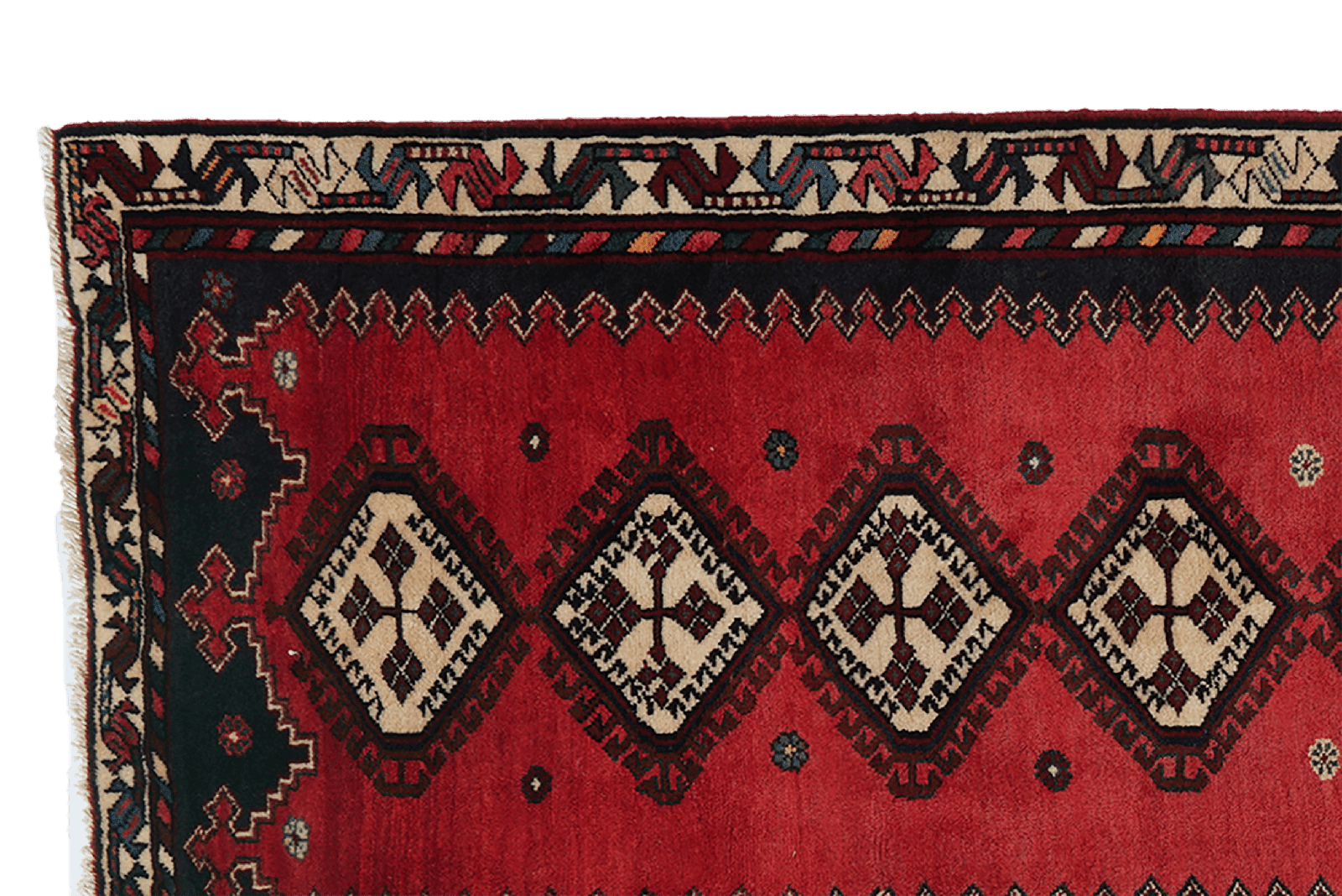 Afshar — Hand-knotted, 84x300 cm, Red, 100% Virgin Wool | View 3