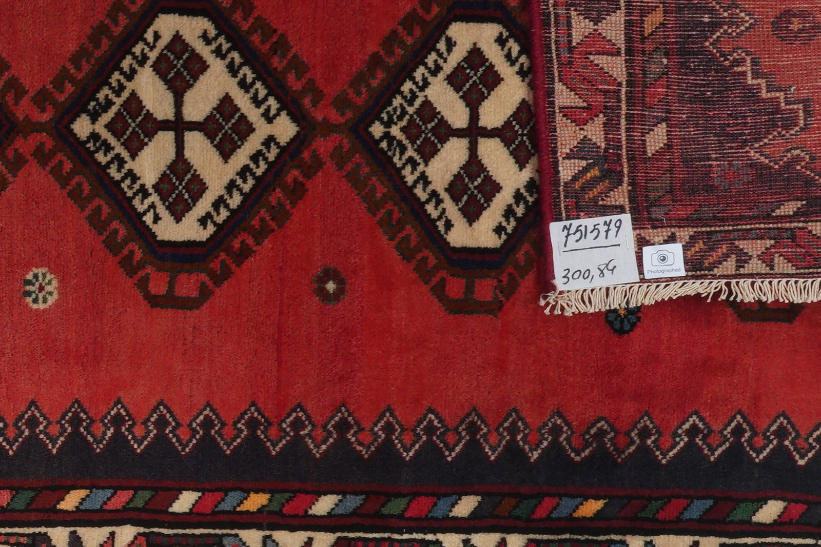 Afshar — Hand-knotted, 84x300 cm, Red, 100% Virgin Wool | View 6