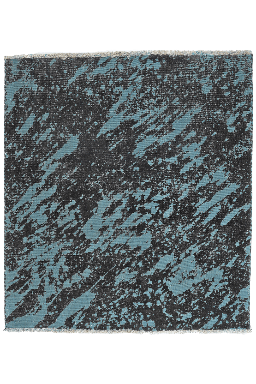 Vintage — Hand-knotted, 131x145 cm, Blue, 100% Virgin Wool | Main view