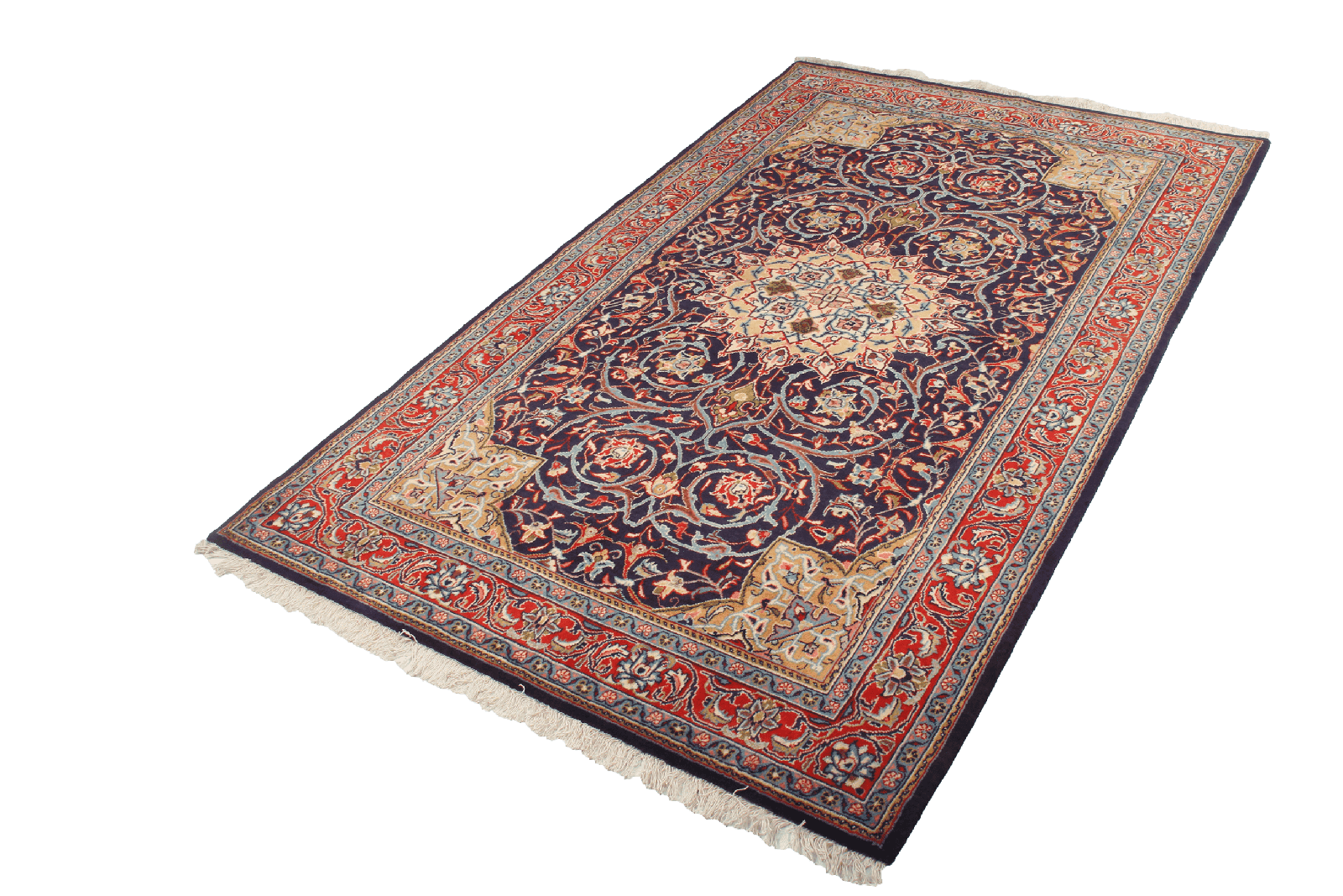 Mahal — Hand-knotted, 133x214 cm, Blue, 100% Virgin Wool | View 5