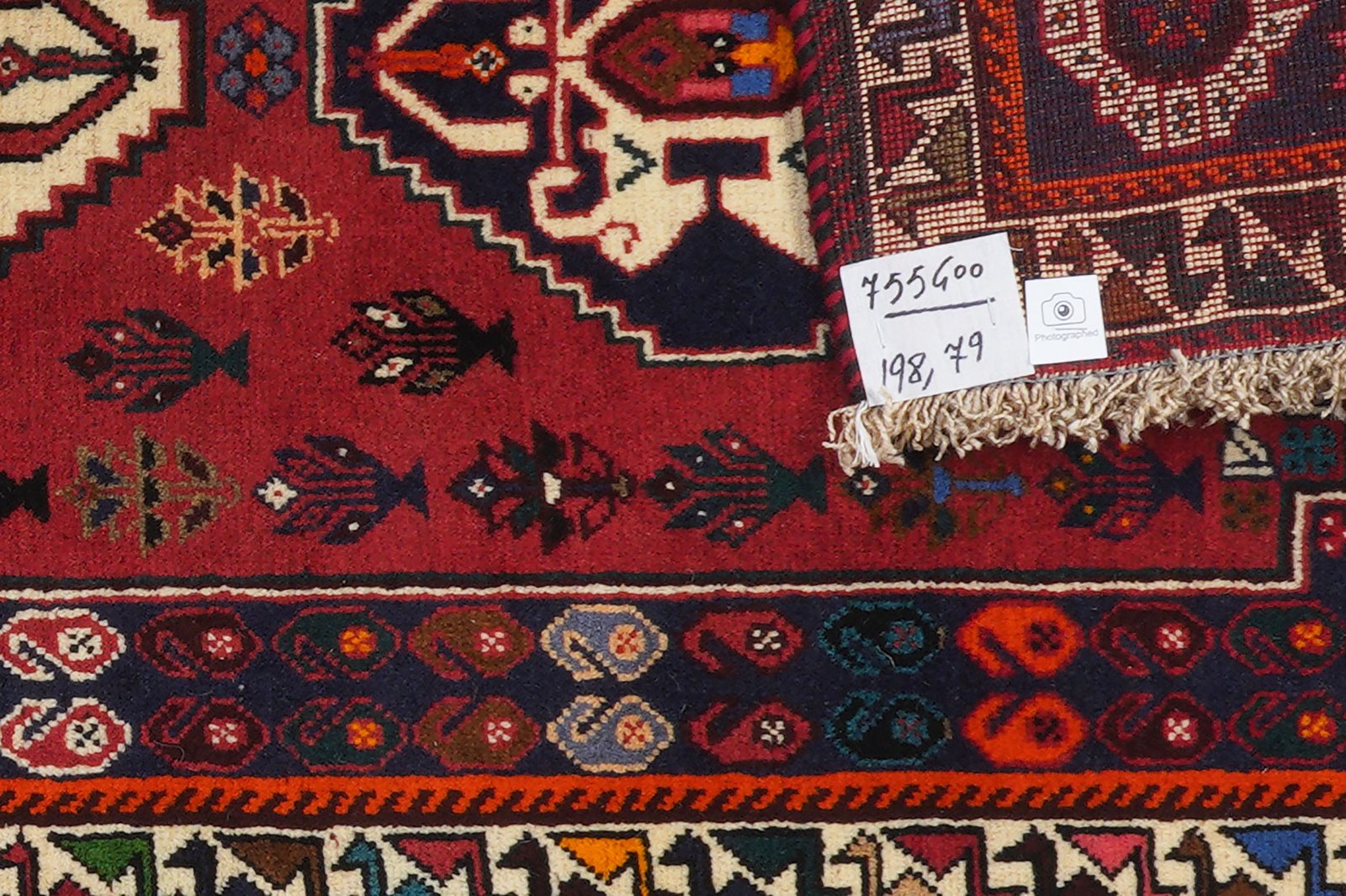 Gashgai — Hand-knotted, 79x198 cm, Red, 100% Virgin Wool | View 6