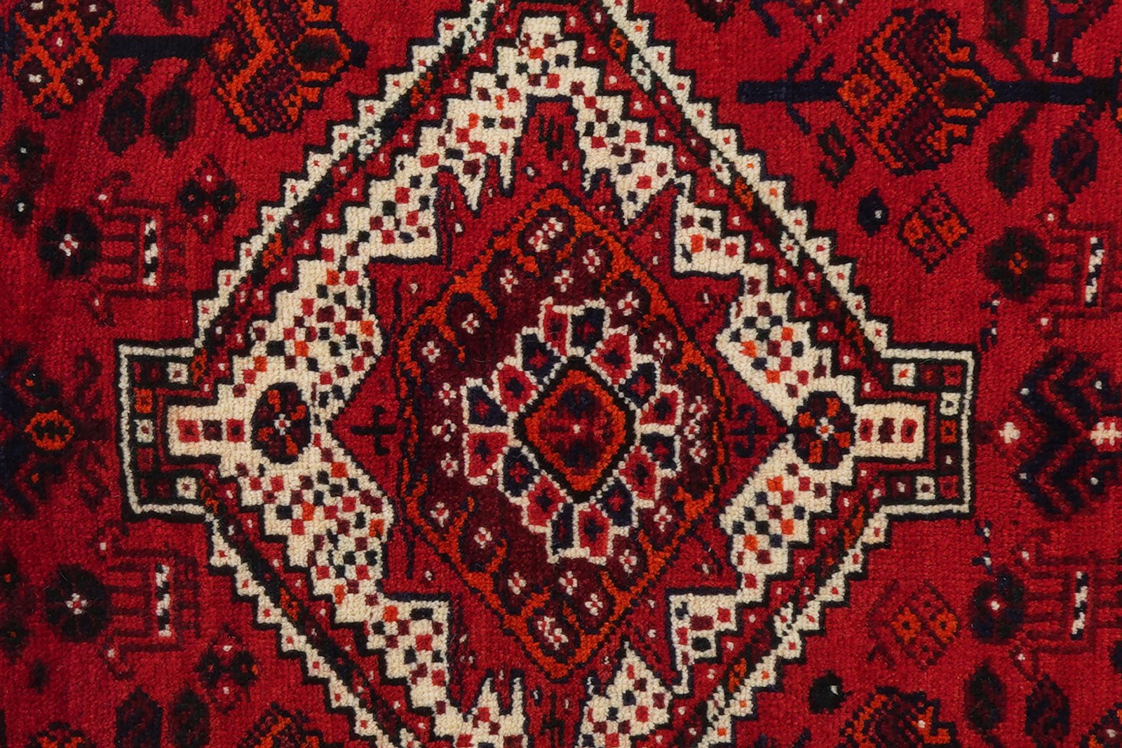 Gashgai — Hand-knotted, 205x294 cm, Red, 100% Virgin Wool | View 8