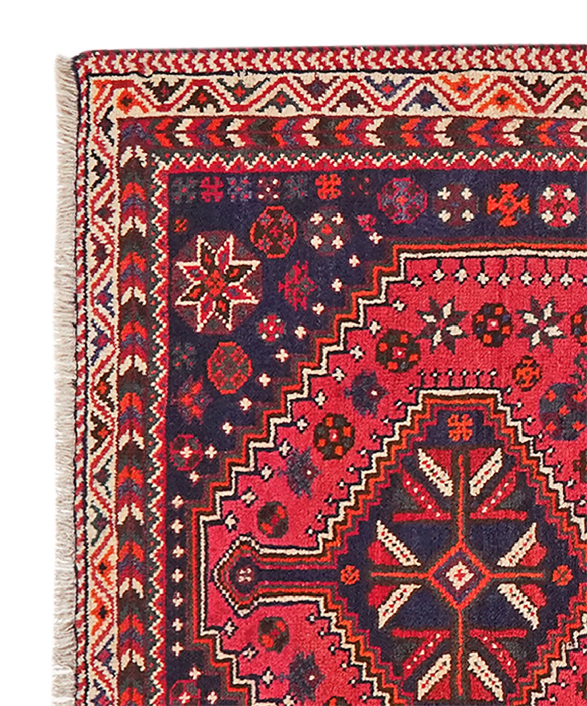 Gashgai — Hand-knotted, 115x159 cm, Red, 100% Virgin Wool | View 3