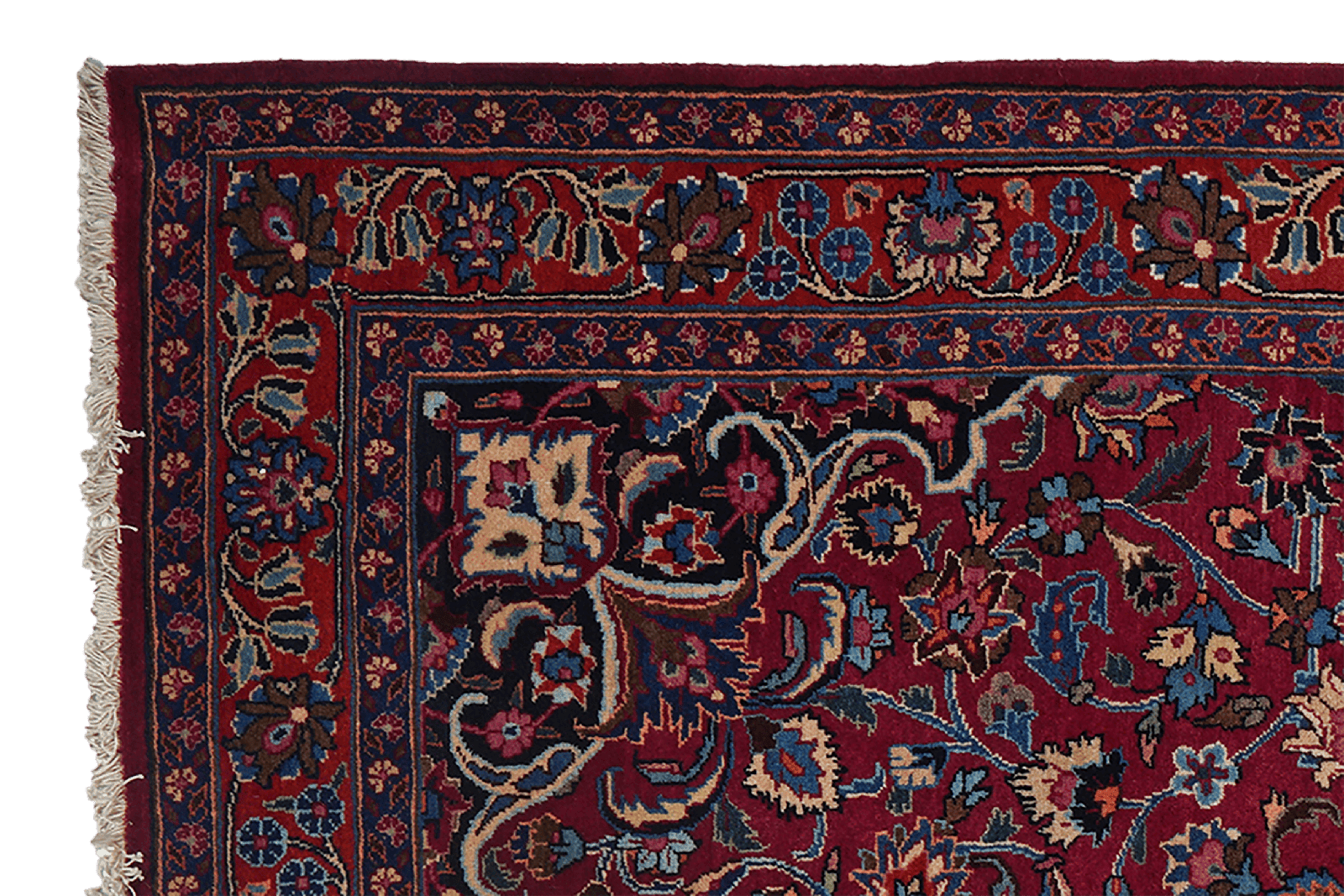 Mashad — Hand-knotted, 146x235 cm, Red, 100% Virgin Wool | View 3