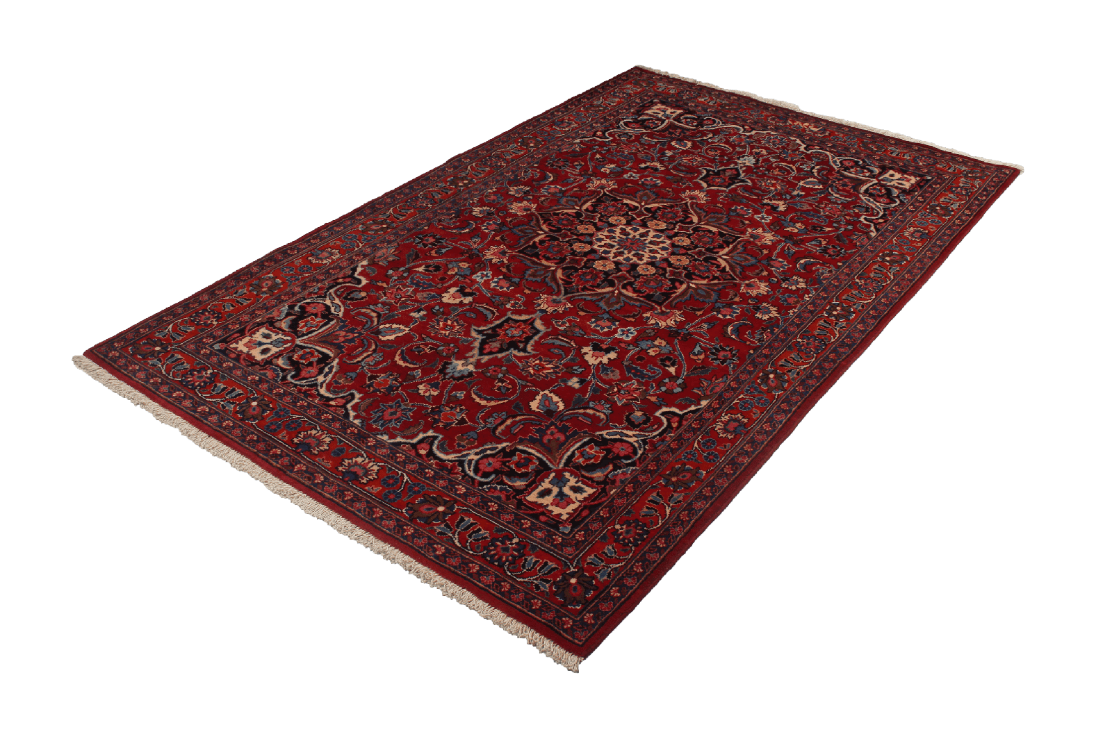 Mashad — Hand-knotted, 146x235 cm, Red, 100% Virgin Wool | View 4