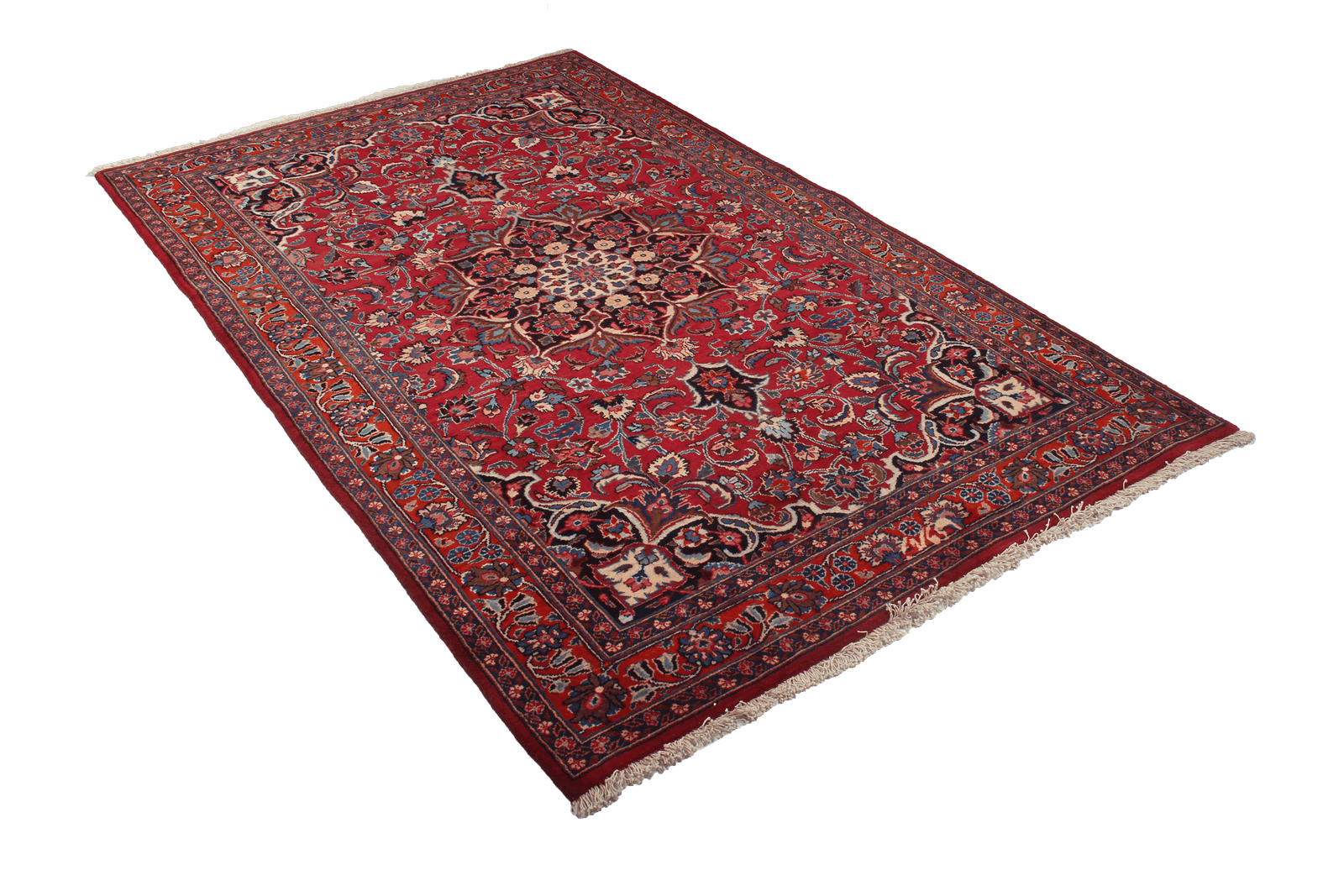 Mashad — Hand-knotted, 146x235 cm, Red, 100% Virgin Wool | View 5