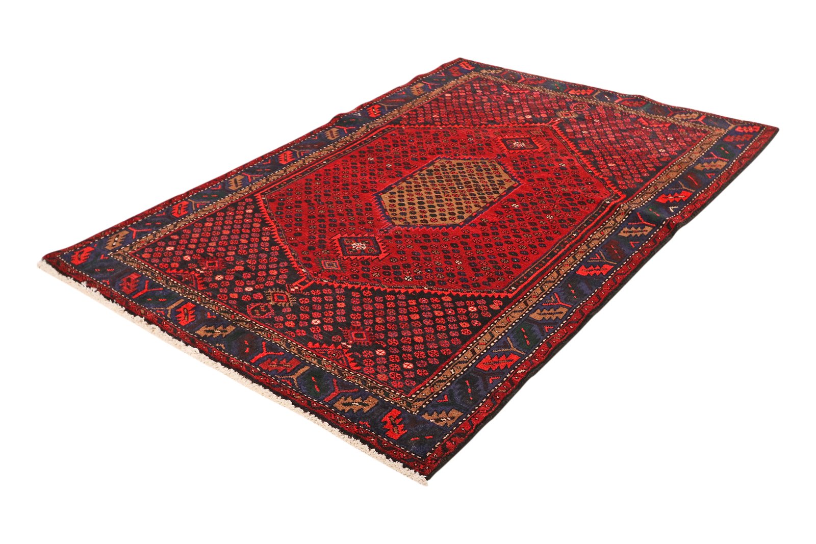 Tarom — Hand-knotted, 129x200 cm, Red, 100% Virgin Wool | View 5