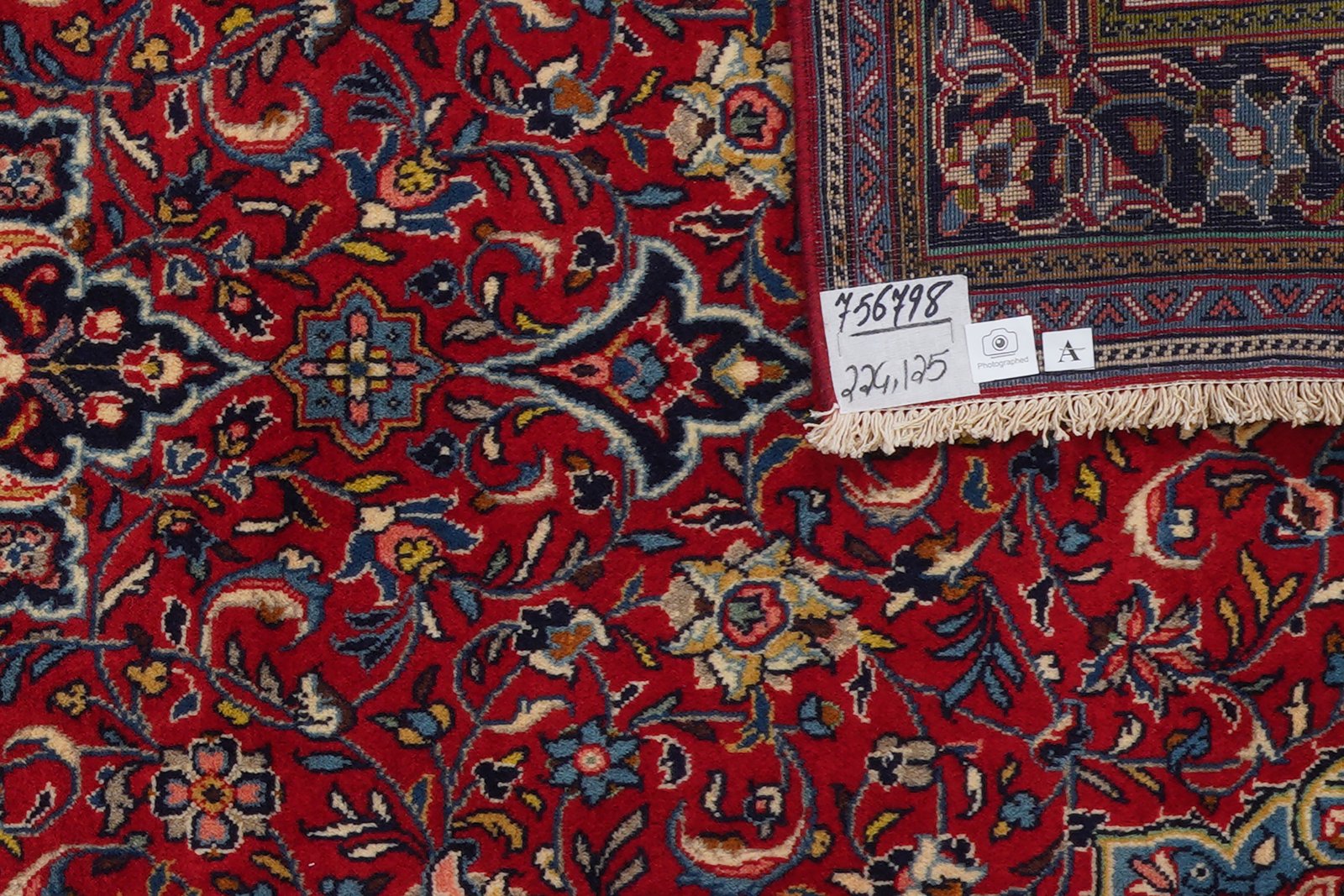 Sarough — Hand-knotted, 125x224 cm, Red, 100% Virgin Wool | View 6