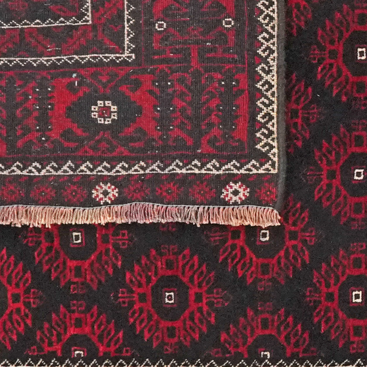 Belutch — Hand-knotted, 118x221 cm, Black, 100% Virgin Wool | View 6