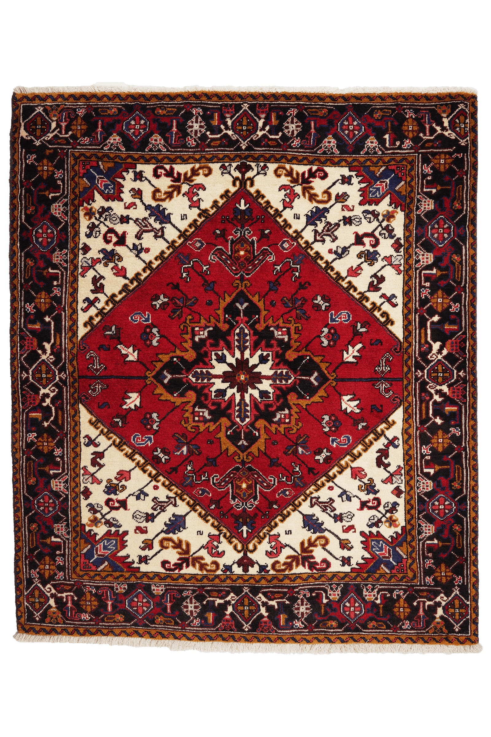Mehrewan — Hand-knotted, 153x183 cm, Red, 100% Virgin Wool | Main view