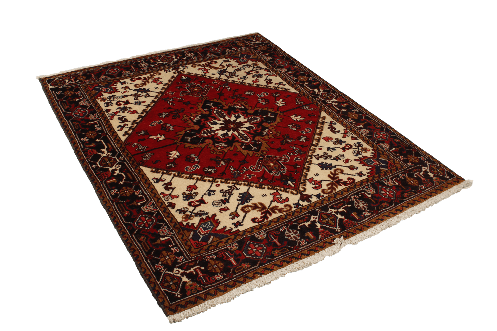 Mehrewan — Hand-knotted, 153x183 cm, Red, 100% Virgin Wool | View 5