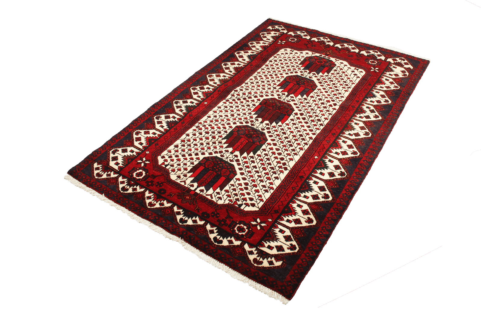 Shahsavan — Hand-knotted, 128x196 cm, Beige, 100% Virgin Wool | View 5
